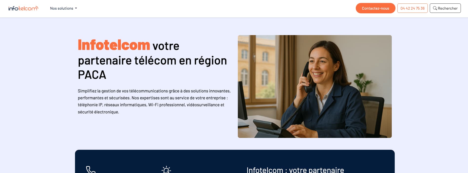 Aperçu du site Infotelcom