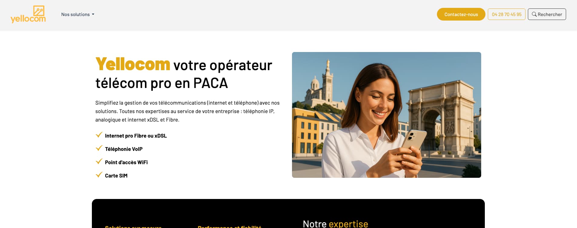 Aperçu du site Yellocom